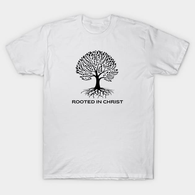 Rooted In Christ T-Shirt by Faith & Freedom Apparel 